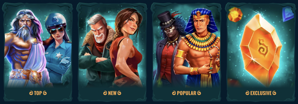 Game Categories at Spinanga